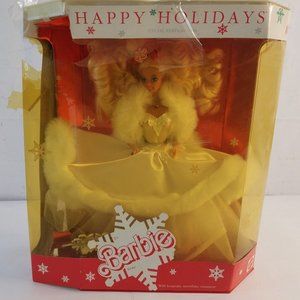 New Vintage Mattel Happy Holidays Special Edition Rare Barbie 1989 in box